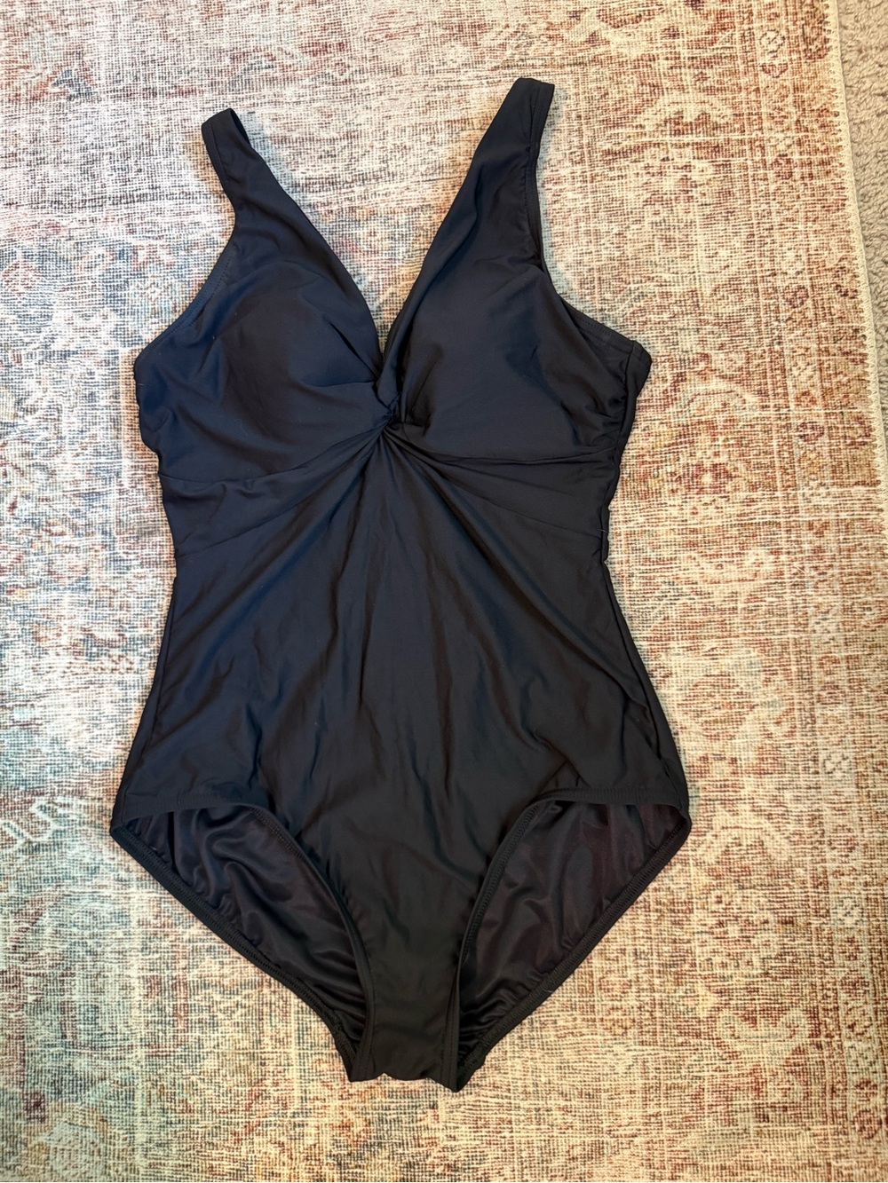 Lands’ End Black One-Piece Swimsuit